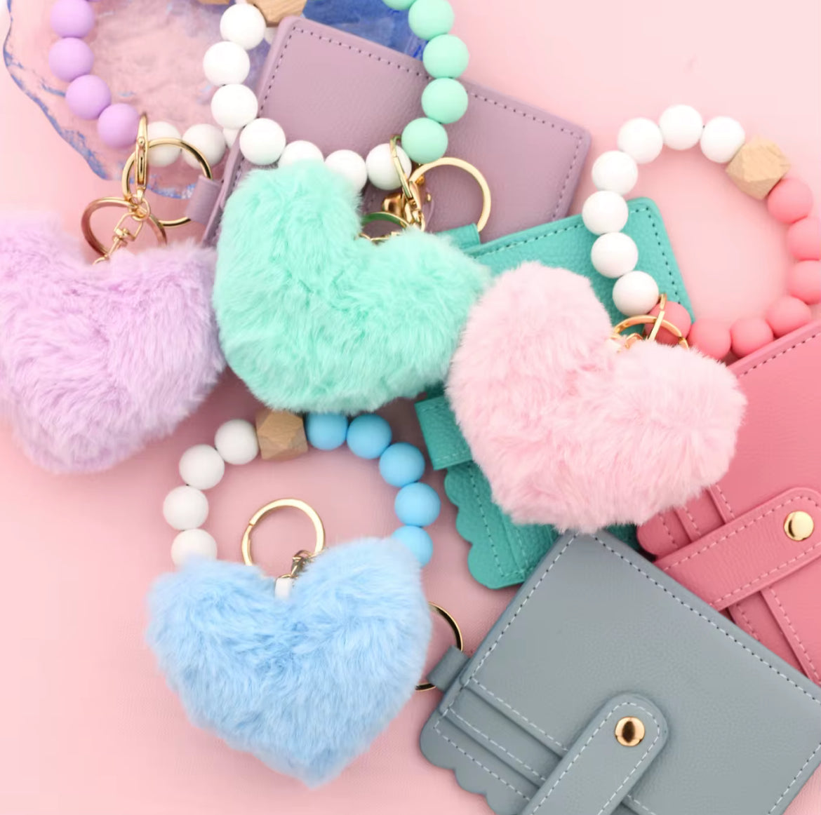 Cardholder Wallet Wristlets With Heart