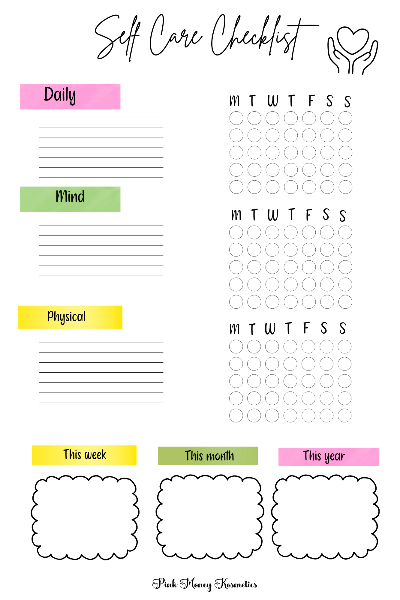 Self Care Checklist (Digital File)