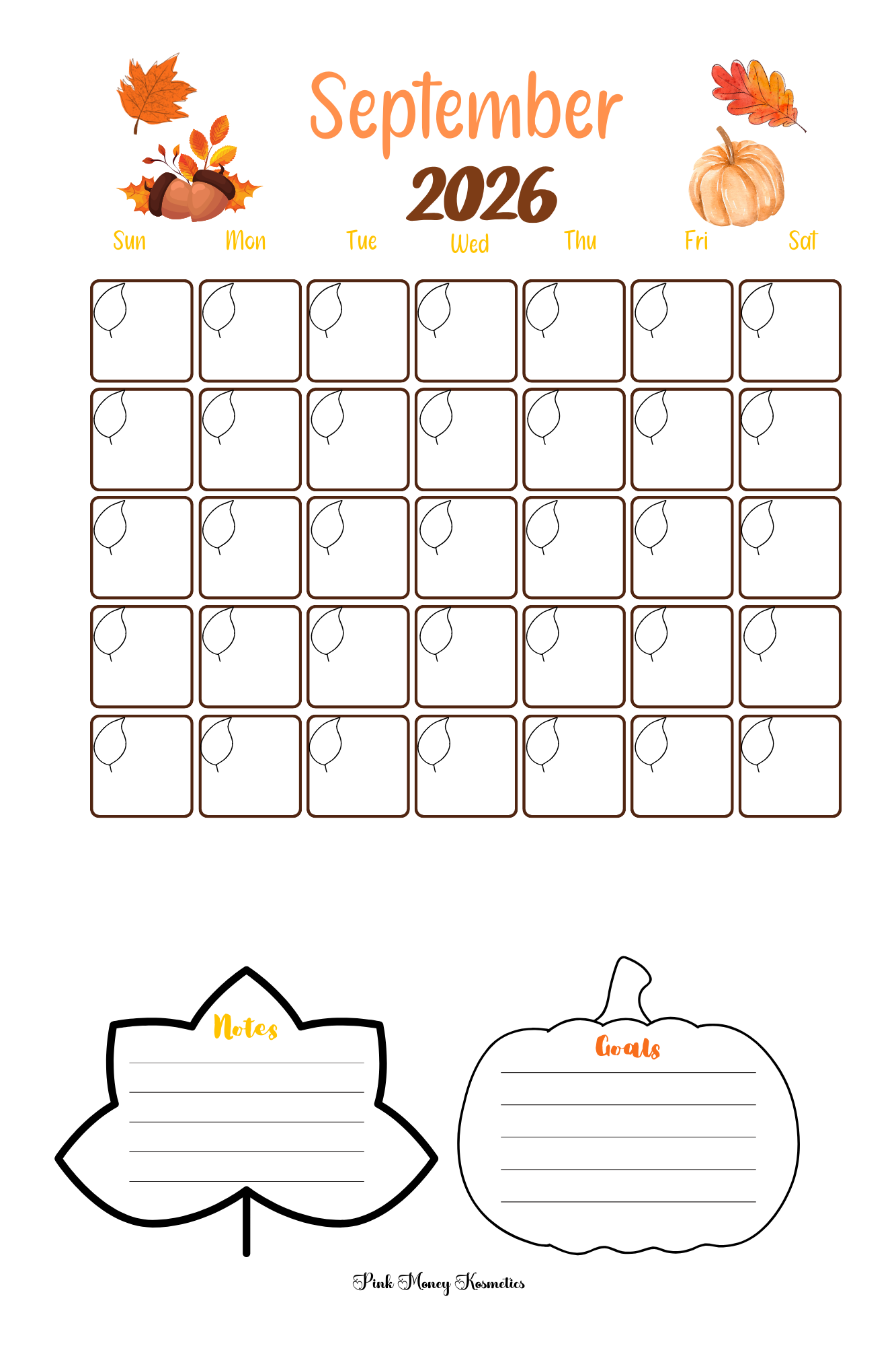 2026 Calender Pages (Digital File)