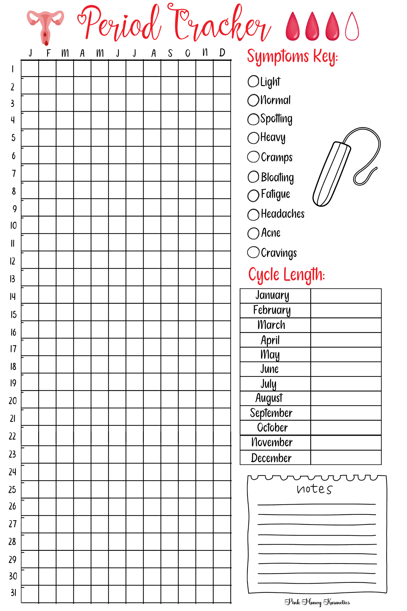 Period Tracker (Digital File)