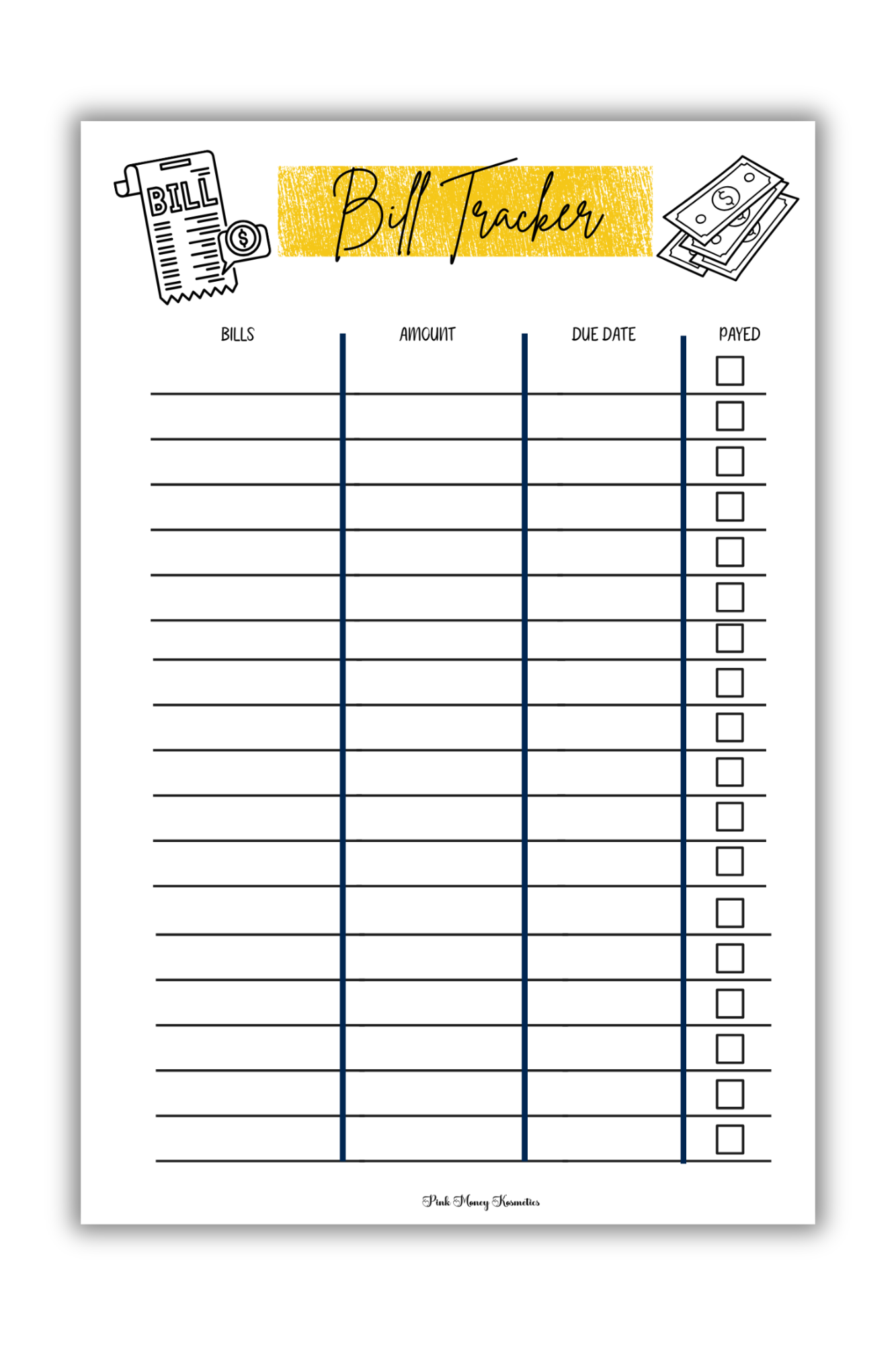 Bill Tracker (Physical File)