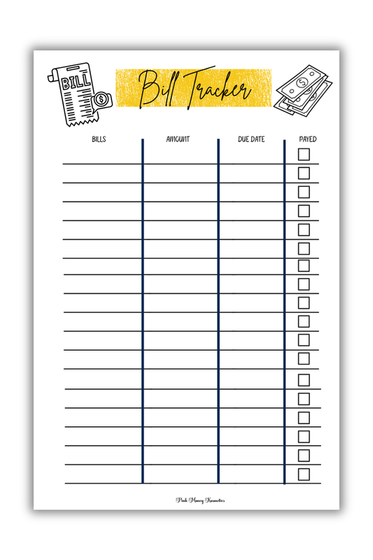 Bill Tracker (Digital File)