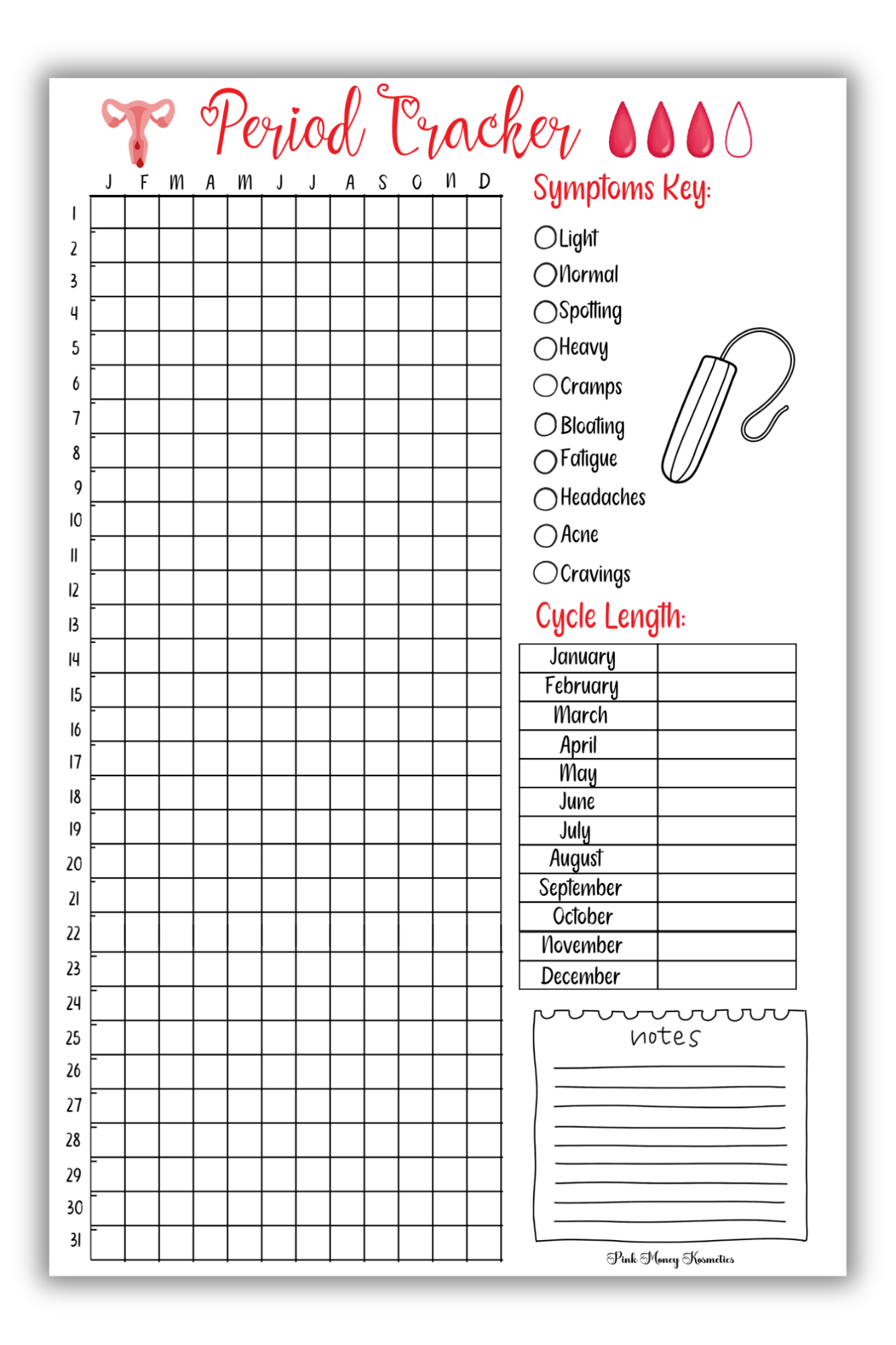 Period Tracker (Digital File)