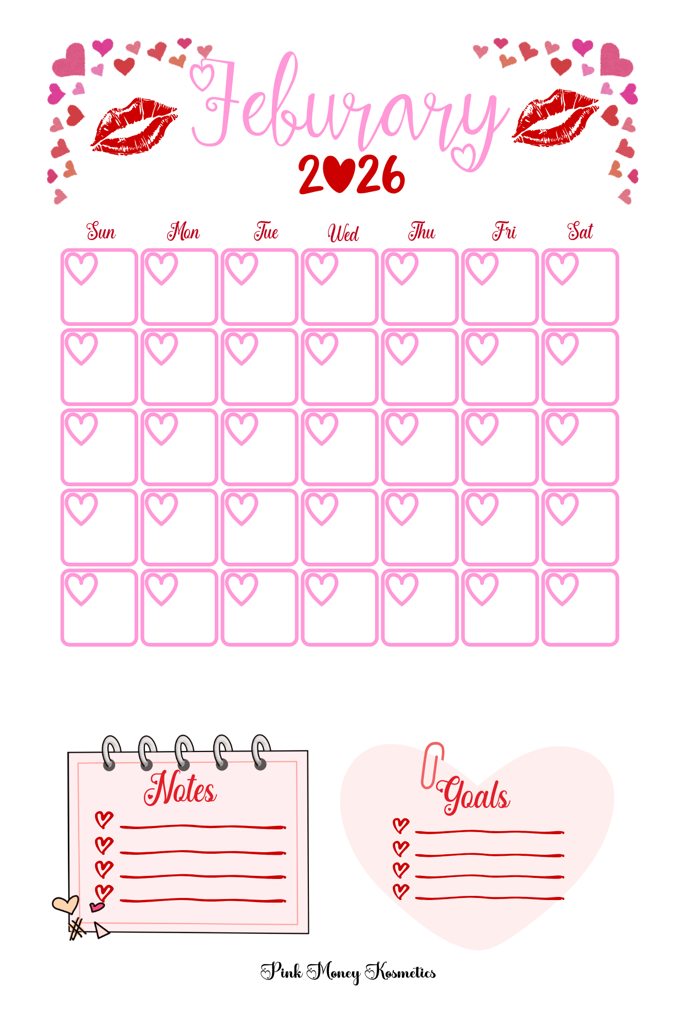 2026 Calender Pages (Digital File)