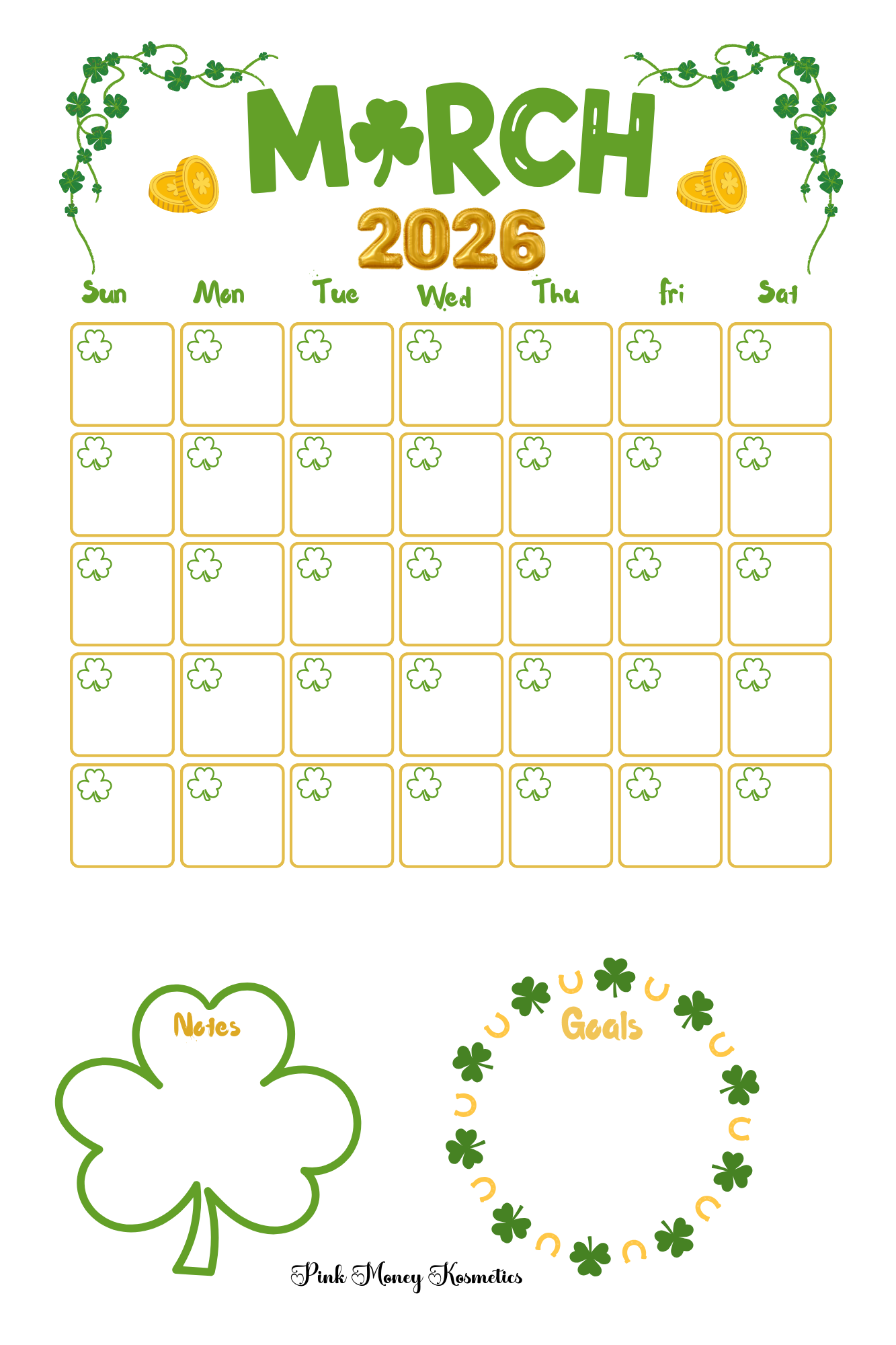 2026 Calender Pages (Digital File)