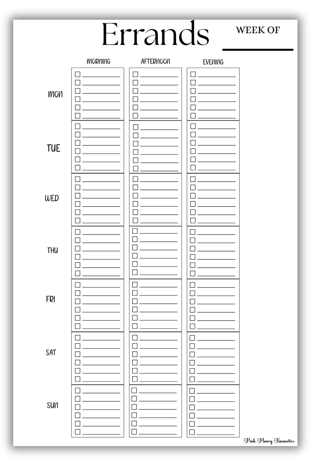 Errands Tracker (Digital File)