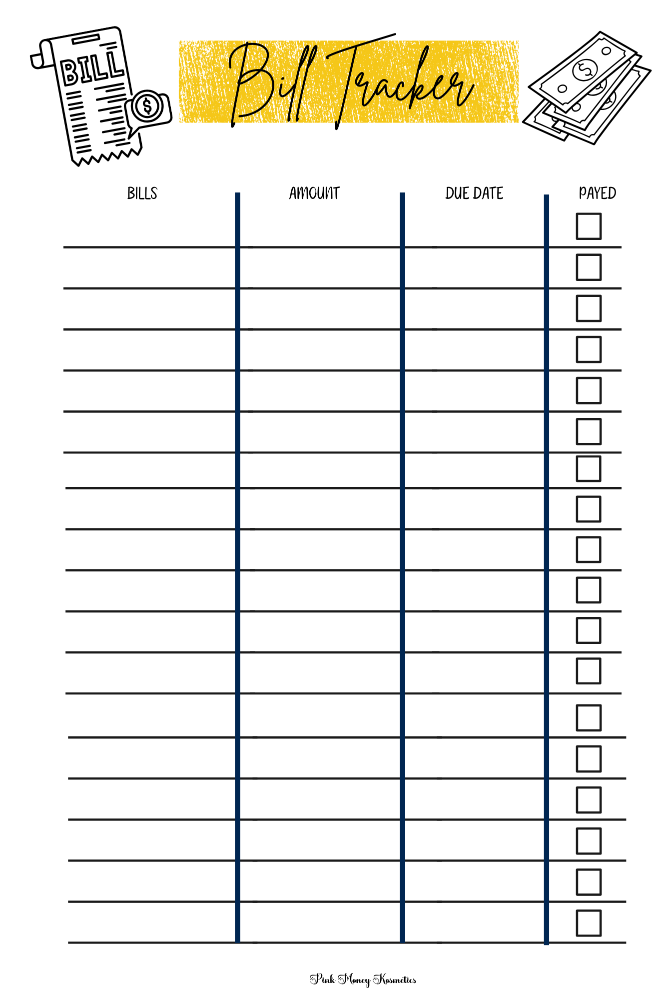 Bill Tracker (Digital File)