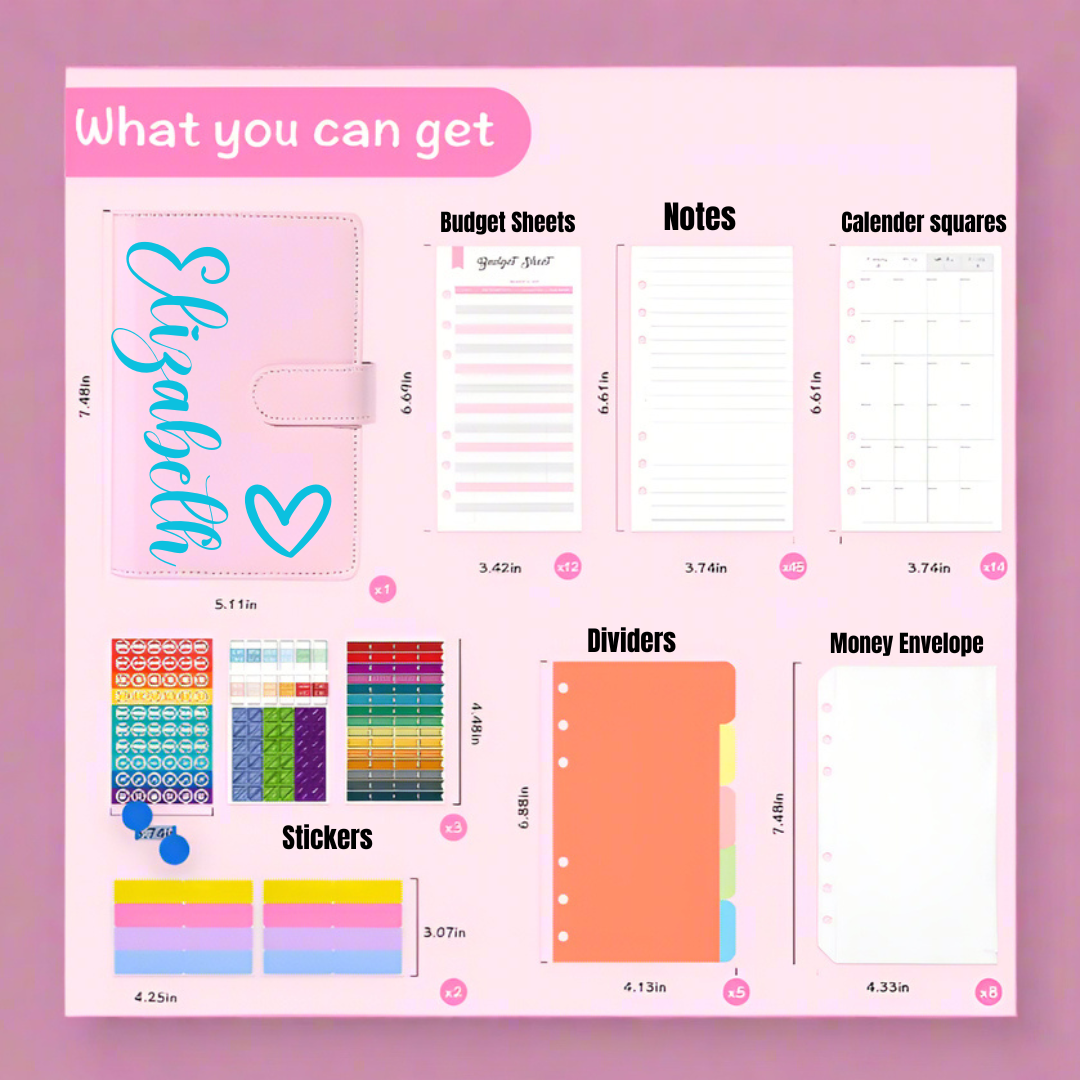 Customizable Budget Binder (Choose Color)