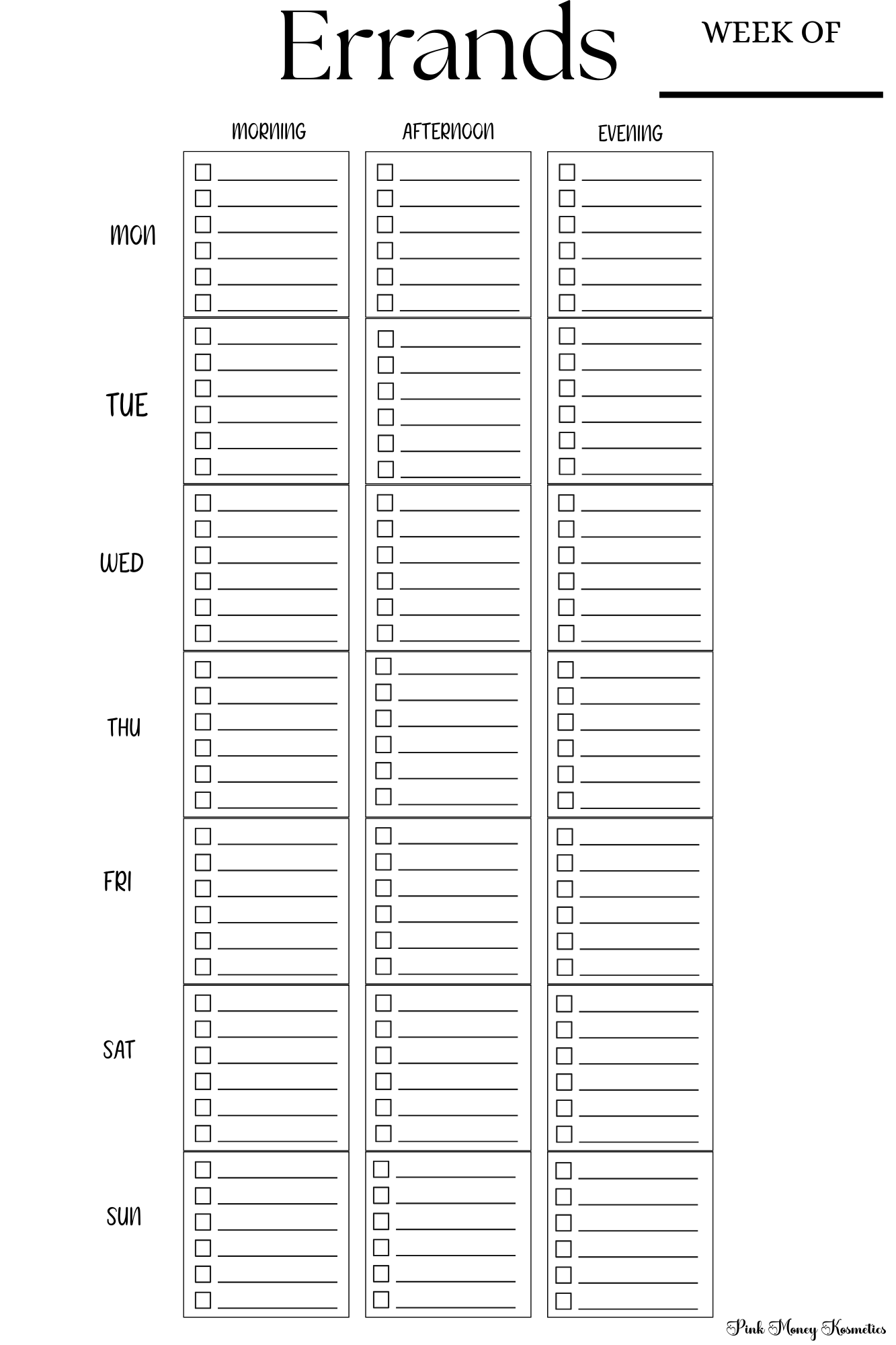Errands Tracker (Physical File)