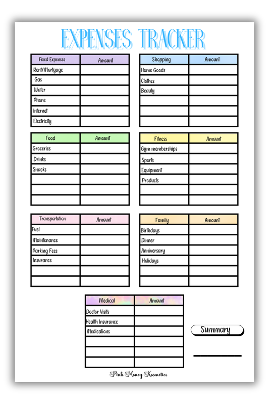 Expenses Tracker (Digital File)