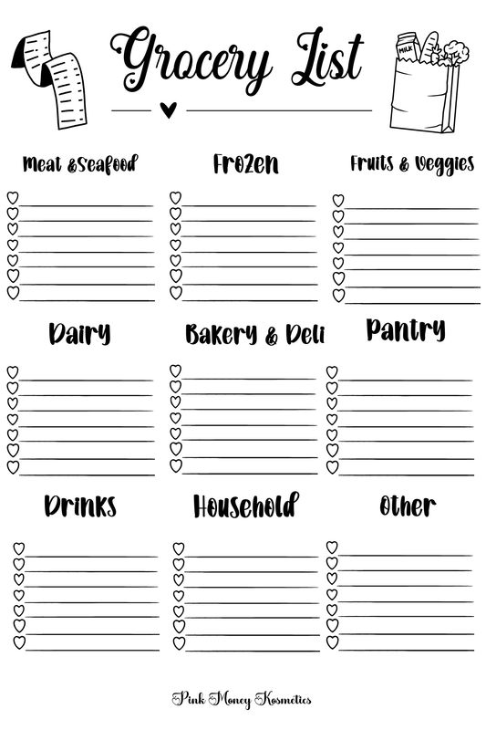 Grocery List (Digital File)