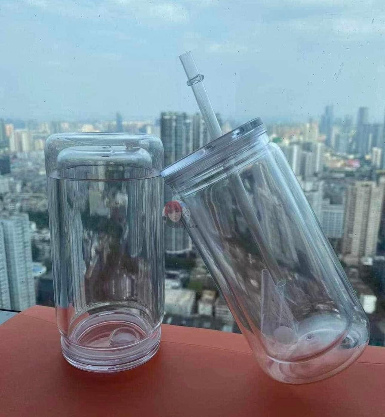 16oz Plastic Snow Globe Cup Clear Lid