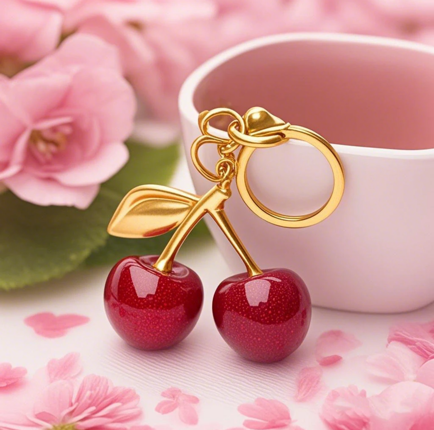 NEW Cherry Keychain Accessory