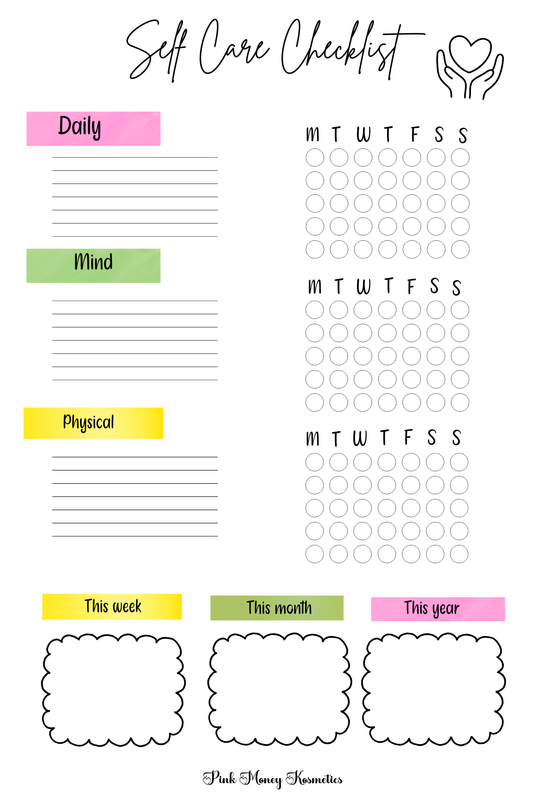 Self Care Checklist (Physical File)