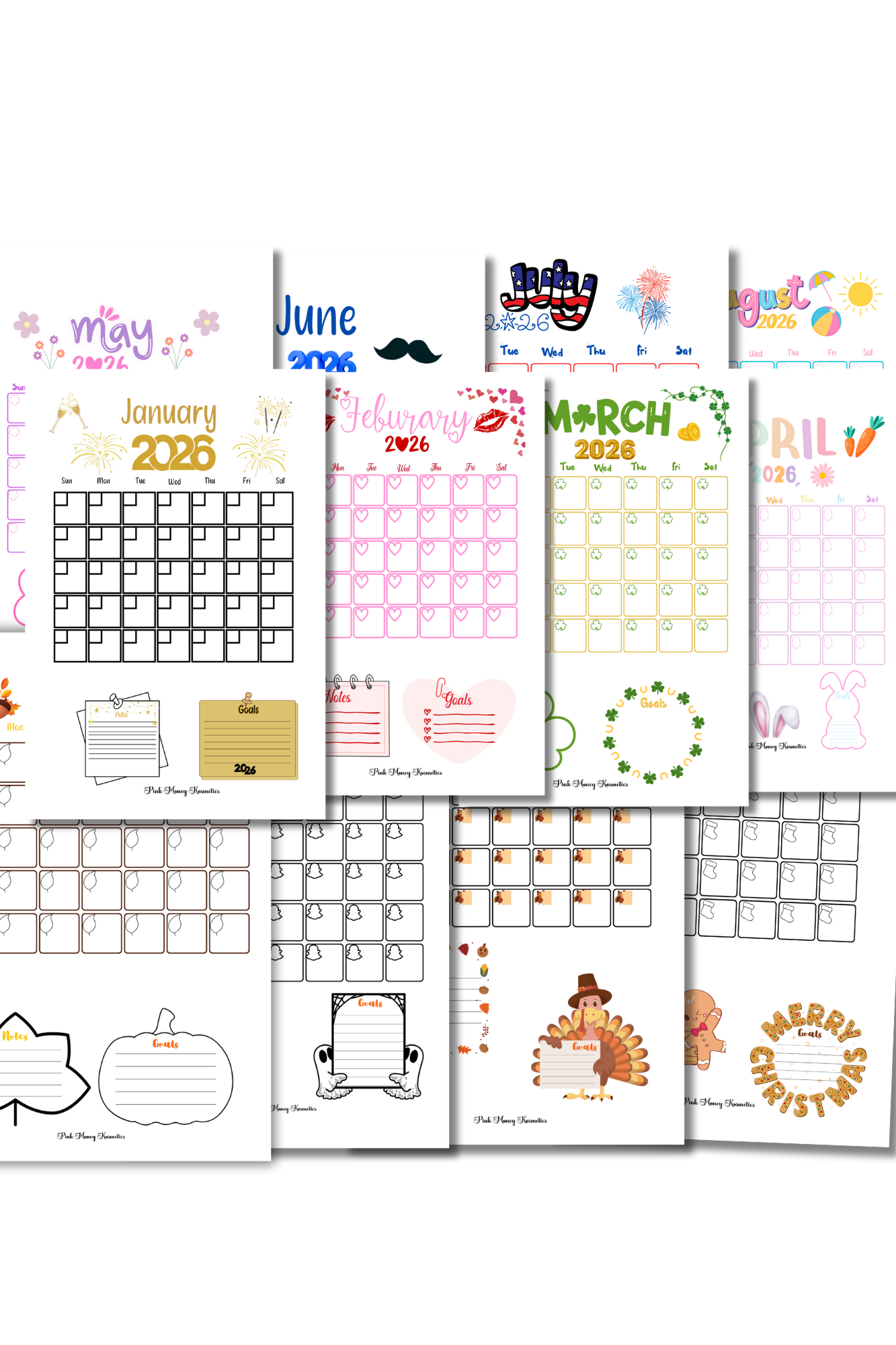 2026 Calender Pages (Physical Pages)